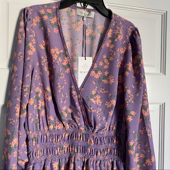 ⭐️ WAYF Delancy Smocked Waist Mini Dress - Picture 5 of 10